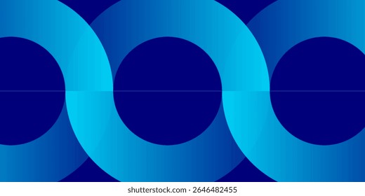 Circle abstract background. Blue gradient circular shape elements. Minimalist geometric pattern. Modern design. Suit for presentation, brochure, cover, wallpaper, website, business, backdrop