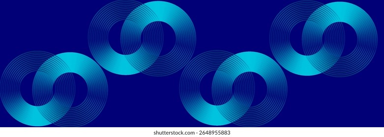 Circle abstract background. Blue gradient circular shape elements. Minimalist geometric pattern. Modern design. Suit for presentation, brochure, cover, wallpaper, website, business, backdrop