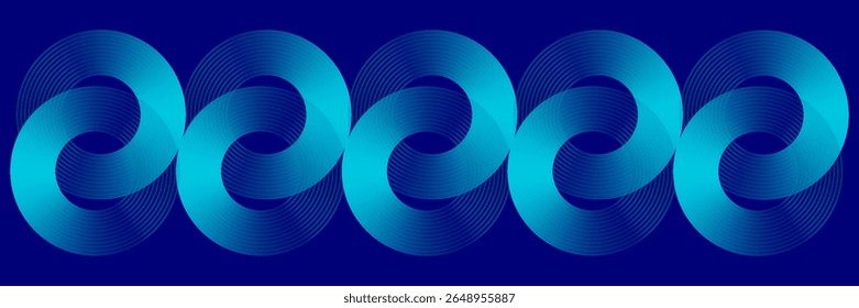Circle abstract background. Blue gradient circular shape elements. Minimalist geometric pattern. Modern design. Suit for presentation, brochure, cover, wallpaper, website, business, backdrop