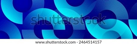 Circle abstract background. Blue gradient circular shape elements. Minimalist geometric pattern. Modern design. Suit for presentation, brochure, cover, wallpaper, website, business, backdrop