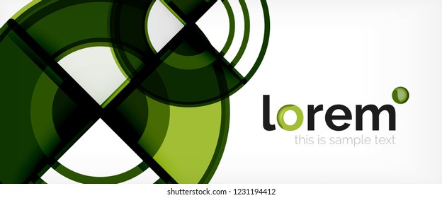 Circle abstract background, bright colorful round geometric shapes, vector illustration