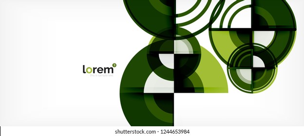 Abstrakter Circle-Hintergrund, hellbunter, runde geometrische Formen, Vektorgrafik