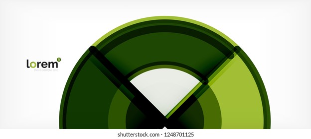 Circle abstract background, bright colorful round geometric shapes, vector illustration