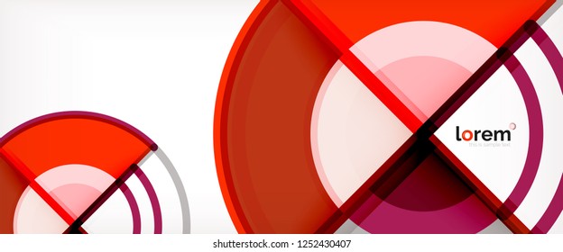 Abstrakter Circle-Hintergrund, hellbunter, runde geometrische Formen, Vektorgrafik