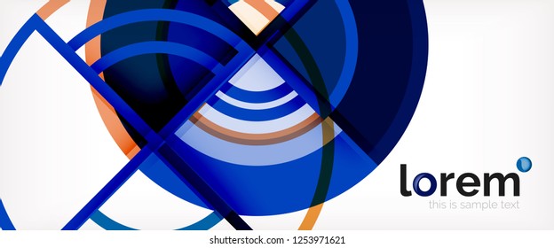 Abstrakter Circle-Hintergrund, hellbunter, runde geometrische Formen, Vektorgrafik