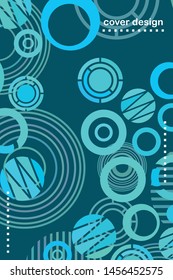 Circle abstract background, business annual report or flyer layout. Vector illustration