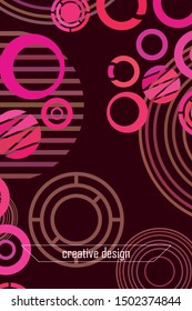 Circle abstract background, business annual report or flyer layout. Vector illustration