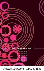 Circle abstract background, business annual report or flyer layout. Vector illustration