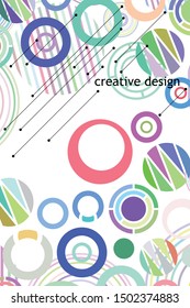Circle abstract background, business annual report or flyer layout. Vector illustration