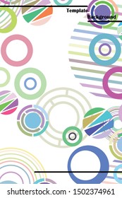 Circle abstract background, business annual report or flyer layout. Vector illustration