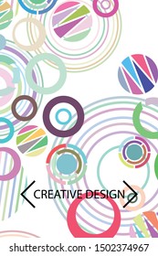 Circle abstract background, business annual report or flyer layout. Vector illustration