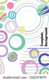 Circle abstract background, business annual report or flyer layout. Vector illustration