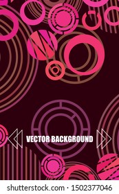 Circle abstract background, business annual report or flyer layout. Vector illustration