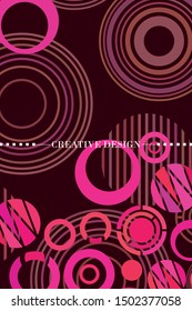 Circle abstract background, business annual report or flyer layout. Vector illustration