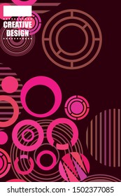Circle abstract background, business annual report or flyer layout. Vector illustration