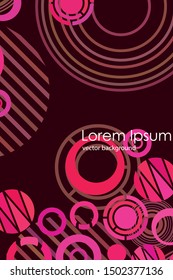 Circle abstract background, business annual report or flyer layout. Vector illustration