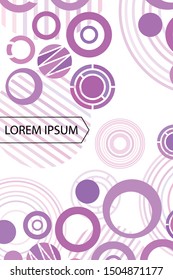 Circle abstract background, business annual report or flyer layout. Vector illustration