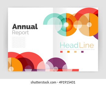 Circle Abstract Background, Business Annual Report Or Flyer Layout. Vector Illustration