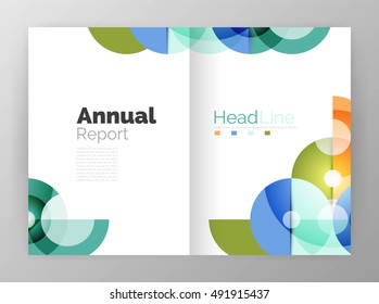 Circle abstract background, business annual report or flyer layout. Vector illustration