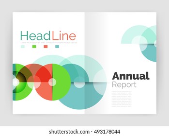 Circle abstract background, business annual report or flyer layout. Vector illustration