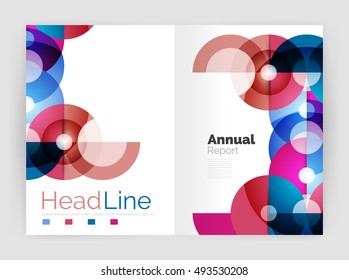 Antecedentes circulares abstractos, informe anual empresarial o diseño de volante. Ilustración del vector