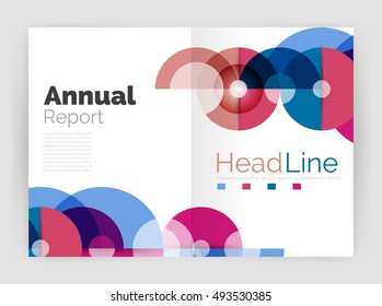 Circle abstract background, business annual report or flyer layout. Vector illustration