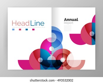 Antecedentes circulares abstractos, informe anual empresarial o diseño de volante. Ilustración del vector