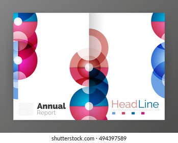 Circle abstract background, business annual report or flyer layout. Vector illustration