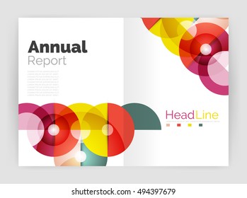 Antecedentes circulares abstractos, informe anual empresarial o diseño de volante. Ilustración del vector