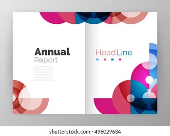 Circle abstract background, business annual report or flyer layout. Vector illustration