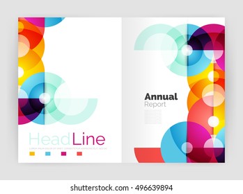 Circle abstract background, business annual report or flyer layout. Vector illustration