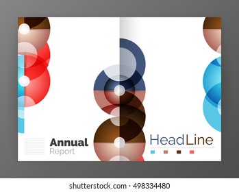 Circle abstract background, business annual report or flyer layout. Vector illustration