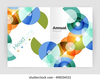 Antecedentes circulares abstractos, informe anual empresarial o diseño de volante. Ilustración del vector