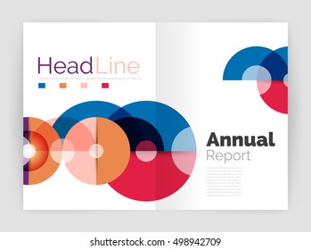 Circle abstract background, business annual report or flyer layout. Vector illustration