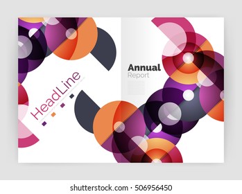 Circle abstract background, business annual report or flyer layout. Vector illustration