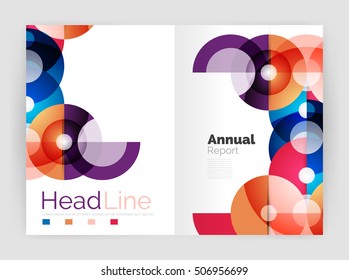Circle abstract background, business annual report or flyer layout. Vector illustration