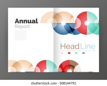 Circle abstract background, business annual report or flyer layout. Vector illustration
