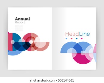 Circle abstract background, business annual report or flyer layout. Vector illustration