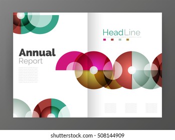 Antecedentes circulares abstractos, informe anual empresarial o diseño de volante. Ilustración del vector