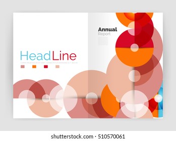 Circle abstract background, business annual report or flyer layout. Vector illustration