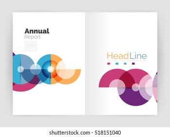 Circle abstract background, business annual report or flyer layout. Vector illustration