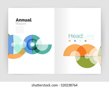 Circle abstract background, business annual report or flyer layout. Vector illustration