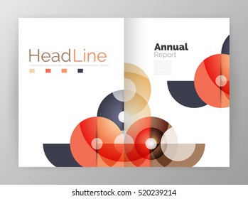 Circle abstract background, business annual report or flyer layout. Vector illustration