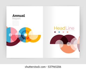 Circle abstract background, business annual report or flyer layout. Vector illustration