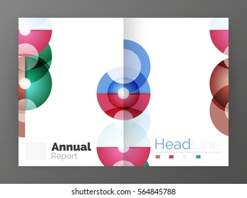 Circle abstract background, business annual report or flyer layout. Vector illustration