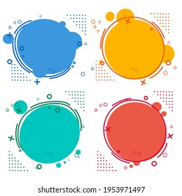Circle abstract background with elements