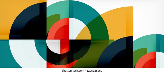 Fondo abstracto del círculo, plantilla de diseño moderno circular geométrica, ilustración vectorial