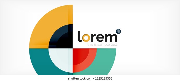 Circle abstract background, geometric circular modern design template, vector illustration