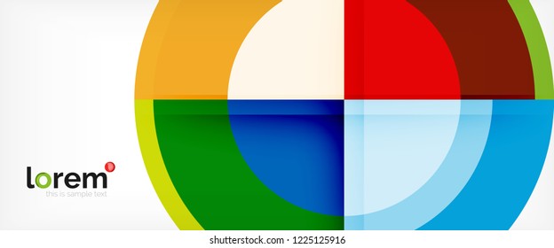 Circle abstract background, geometric circular modern design template, vector illustration