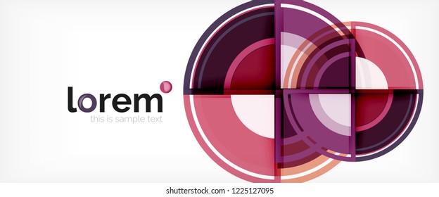 Circle abstract background, geometric circular modern design template, vector illustration
